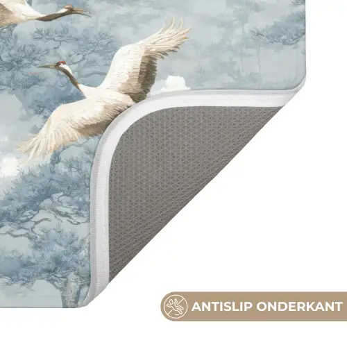 Wolken - Kraanvogels - Blauw WCmat klein 1009 -USP_AntislipNL