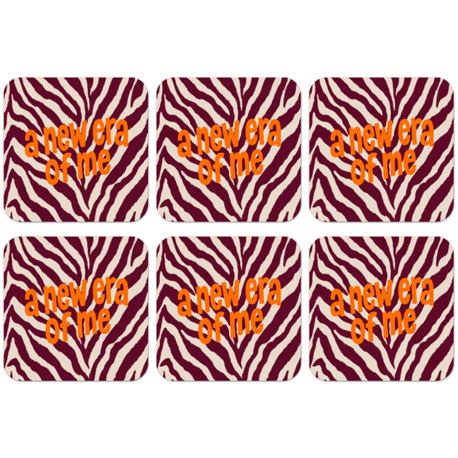 New era - Bordeaux - Zebraprint onderzetter kurk middel -zkaufland3dotto