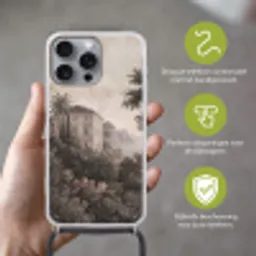 Zee - Villa - Beige Hoesje iPhone 16 Pro Max met koord klein -sfeer2_NL