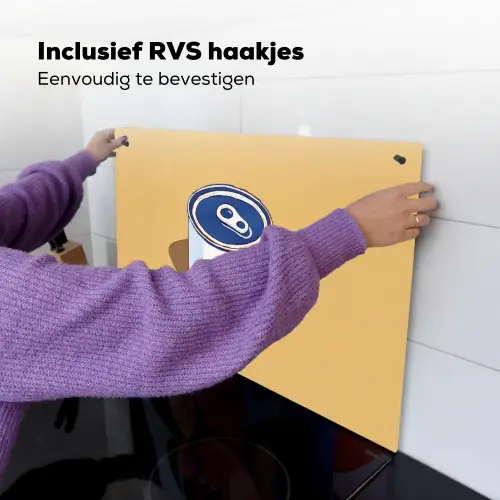 Blikje - Minimalistisch - Blauw - Illustratie Inductie beschemer met haakjes klein -ky-ophangen-nl