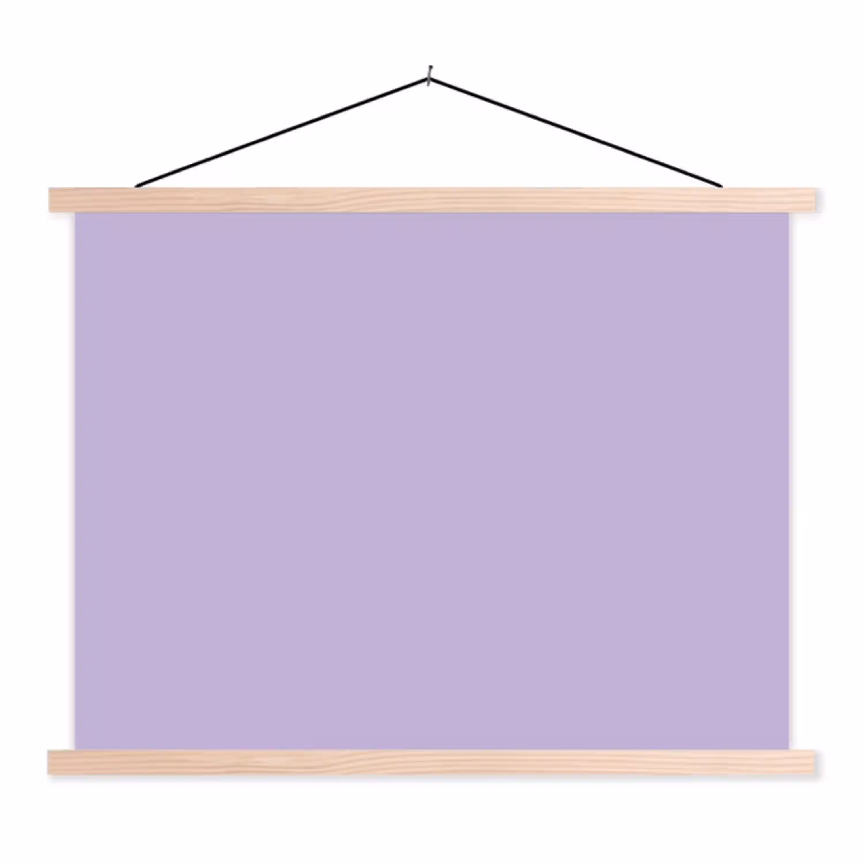 Pastel - Lilac - Paars textielposter latten blank klein 122 -3d