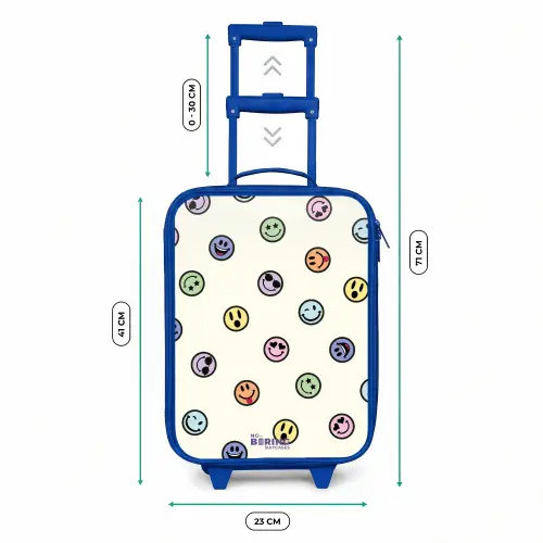 Speelse smiley-mix Kinderkoffer - Blauw klein -productfoto_formaten