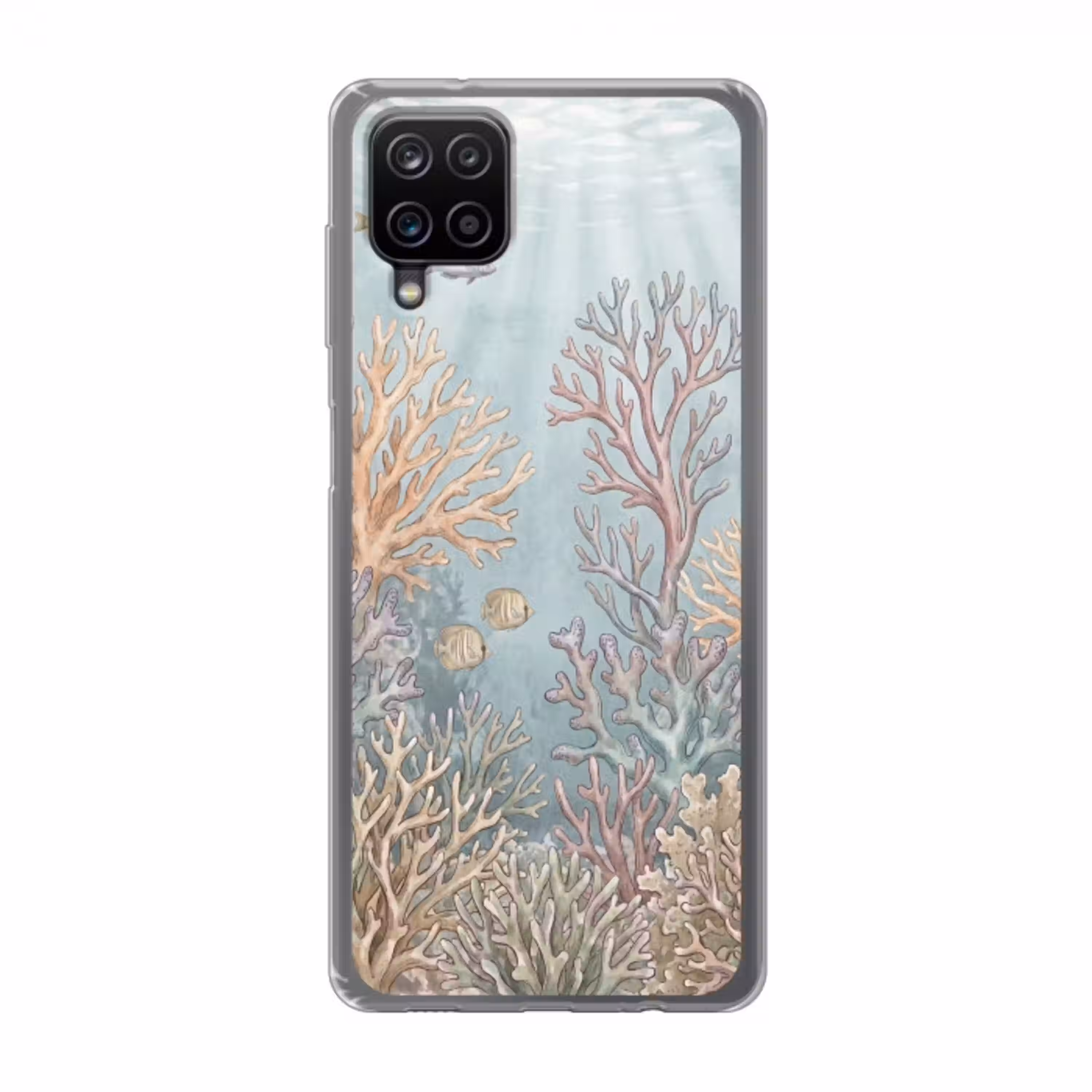Vis - Koraal - Oceaan - Illustratie - Onderwater Telefoonhoesje Samsung Galaxy A12 klein -3d