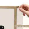 Zwarte zwaluw - Gouden accenten - Lichte achtergrond Light Box met batterij (Wandlamp) middel -USP_websiteprintNL