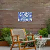 Bloemen - Delfts Blauw - Patroon - Tulp Tuinposter op houten frame 2 cm dik klein -sfeer3