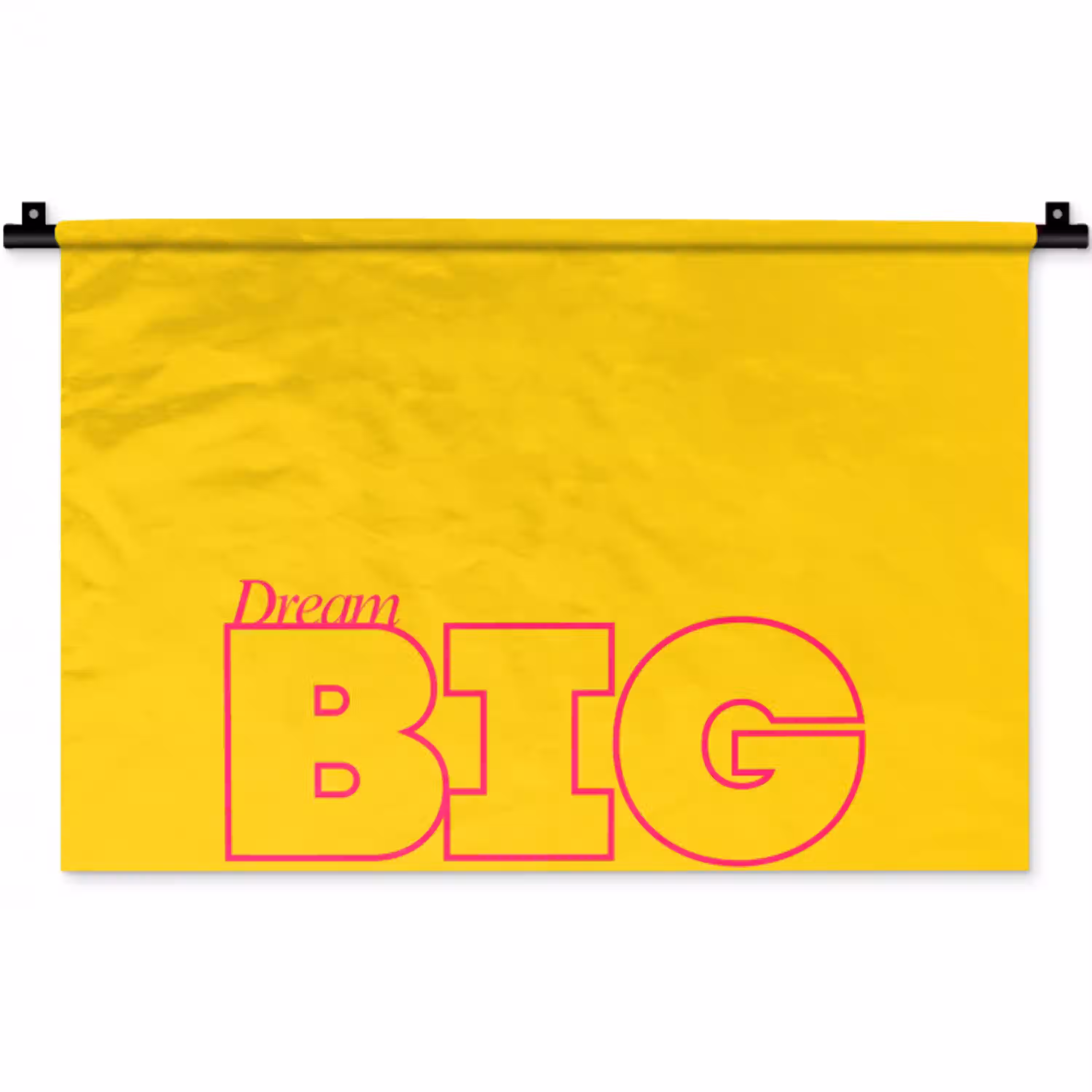 Dream big - Geel - Grafisch Wandkleed katoen klein -zz3d