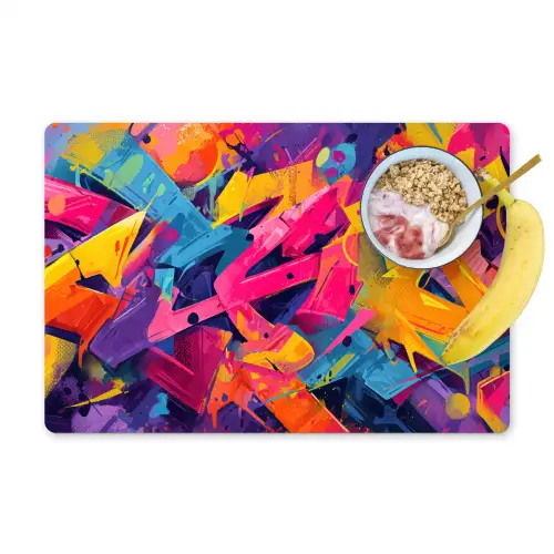 Abstract - Vormen - Kleurrijk Placemat vinyl groot -zzzproduct_Kitchenyeah-website