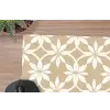 Bloemen - Patroon - Beige muismat rubber klein 262 -closeup