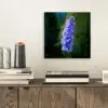 Bloemen - Blauw - Dennenboom aluminium wit klein -sfeer1
