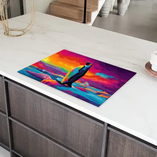 Ijsschots - Pinguïn - Abstract - Lucht Inductie beschermer vinyl 3mm klein -sfeer8