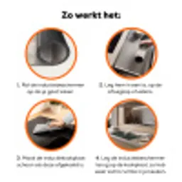 Edelhert - Gewei - Schildering - Rustiek Inductie beschermer vinyl 3mm klein -zzzzzzz-td-werking