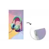 Koptelefoon - Mintgroen - Draad fotobehang vinyl groot -3d