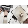 Bloem - Beige - Verf - Schaduw laptophoes neopreen klein -bureau