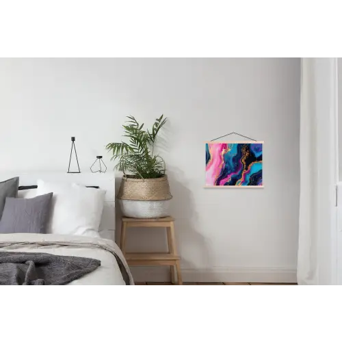 Marmer - Modern - Goud textielposter latten blank klein -woonkamer