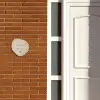 Beige reliëf lijnen - Sierlijk Naambord Organisch middel -sfeer3
