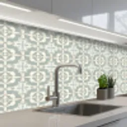 Klassiek - Pastel - Bloemaccent keuken achterwand 2 middel 871 -3d_schuin