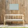 Strepen - Modern - Blauw Tuinposter op houten frame 2 cm dik klein 845 -sfeer4