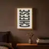 Kaas - Decoratie - Beige - Cheese Light Box met batterij (Wandlamp) middel -sfeer4