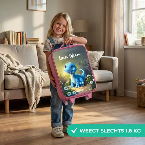 Branco Brontosaurus Kinderkoffer - Roze klein -sfeer2_NL