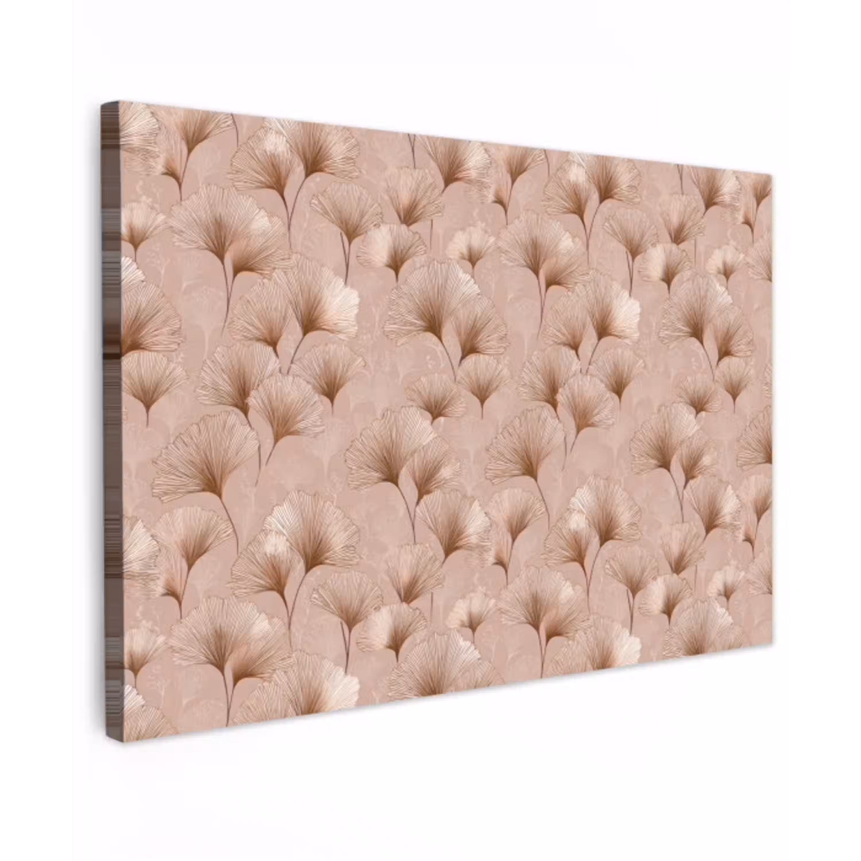 Ginkgo - Patroon - Roze canvas 2cm klein 34 -z3d