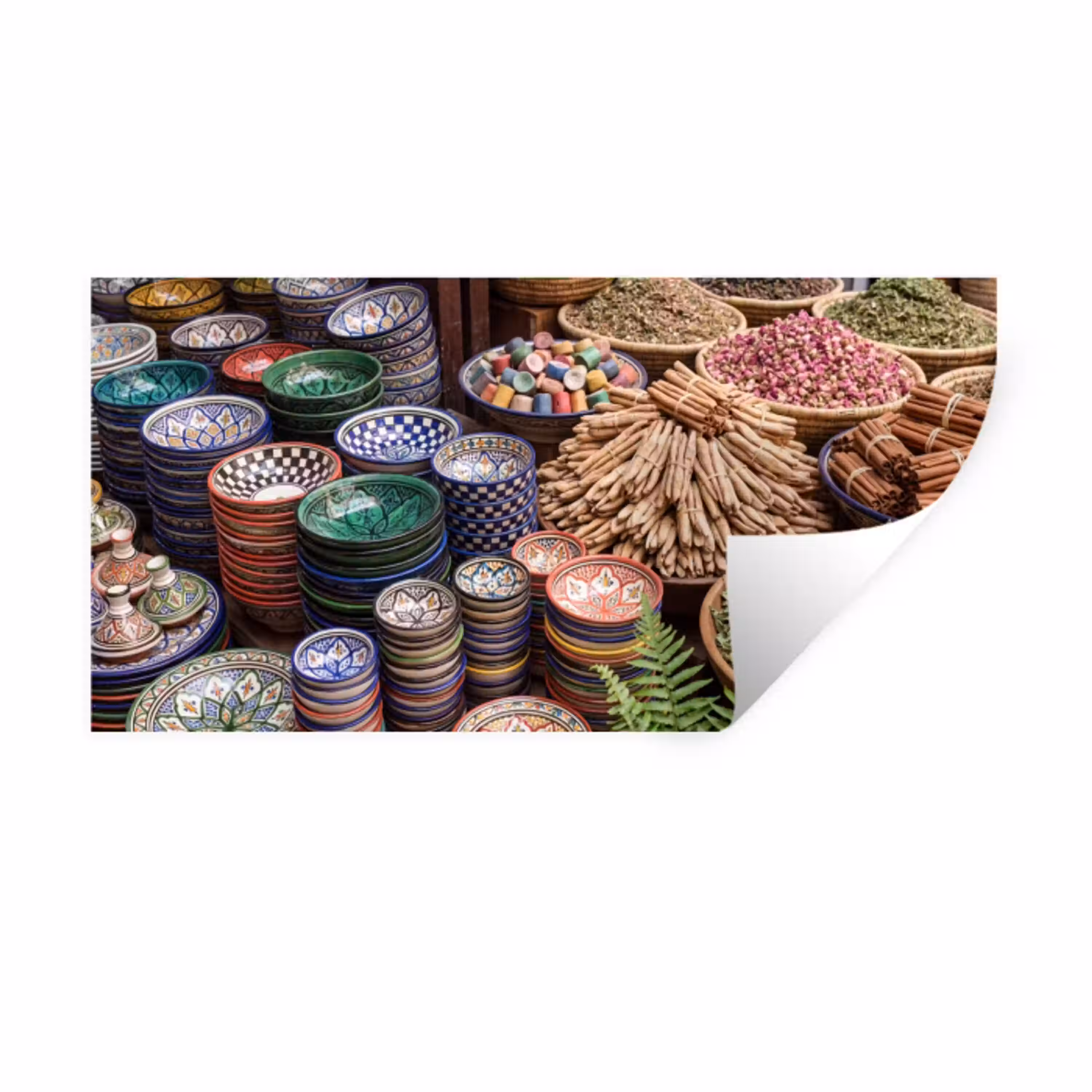 Aardewerk - Oosters - Kleurrijk Muursticker klein -3d
