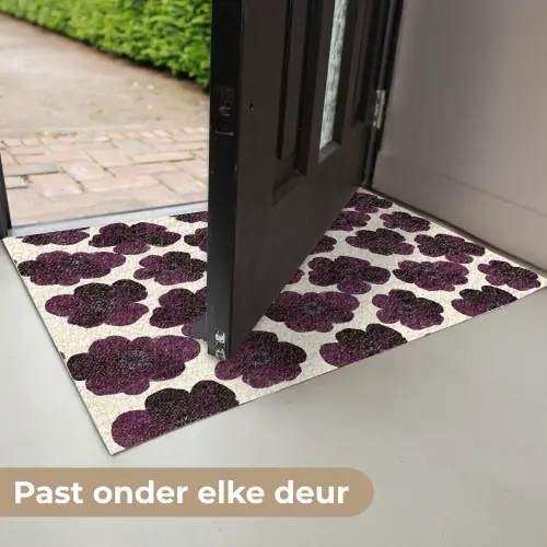 Bloemen - Aquarel - Paars Deurmat klein 898 -USP_NL