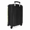 Groene achtergrond met witte stippen NBS - Handbagage koffer - Unisex middel -achterkant