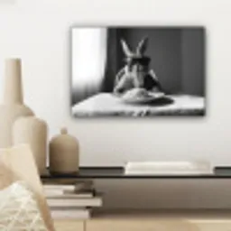 Konijn - Bunny - Zonnebril - Tafelkleed - Pasta - Schattig canvas 2cm klein -sfeer6