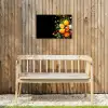 Citroenen - Zwart - Kruiden - Graffiti - Verf Tuinposter op houten frame 2 cm dik klein -sfeer4