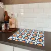 Traditioneel - Tegel - Oranje Inductie beschermer vinyl 3mm middel 274 -sfeer3