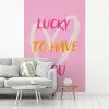 Lucky - Love - Valentijn - Roze fotobehang vinyl groot -woonkamer