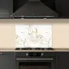 Wit - Marmer - Luxe - Goud keuken achterwand spatscherm klein 900 -sfeer1