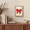Strik - Symmetrisch - Rood - Lint Light Box met kabel (Tafellamp) klein -sfeer2