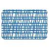 Ruitpatroon - Blauw - Crème WCmat klein 1009 -3d