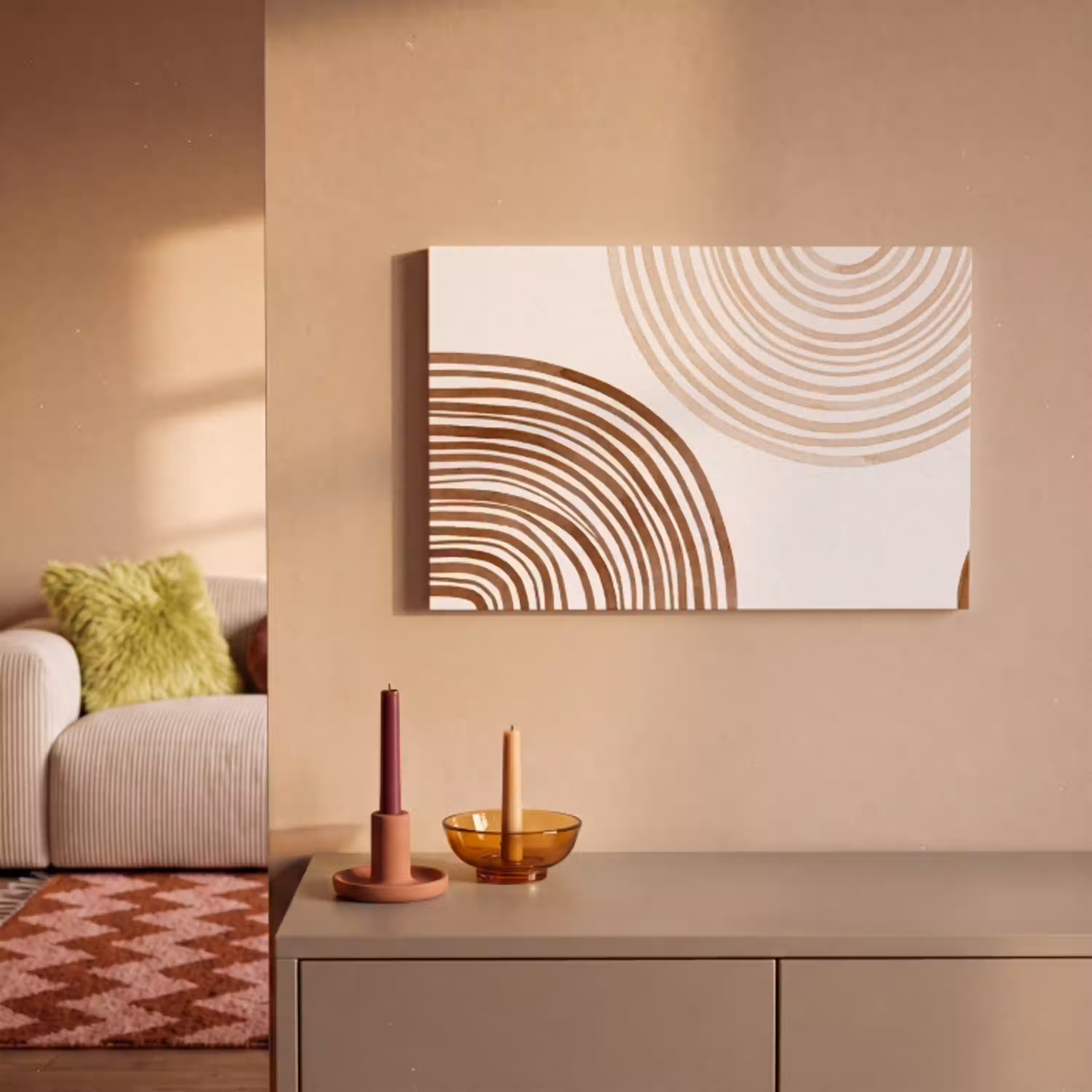 Lijnen - Minimalistisch - Kunst canvas 2cm klein -sfeer1