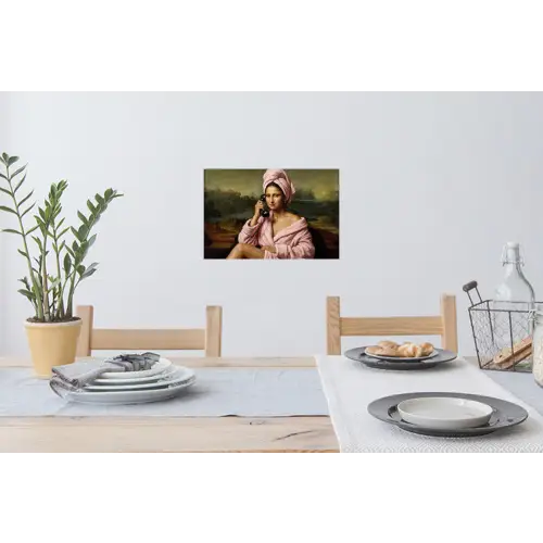 Mona - Klassiek - Roze Muursticker klein -eettafel