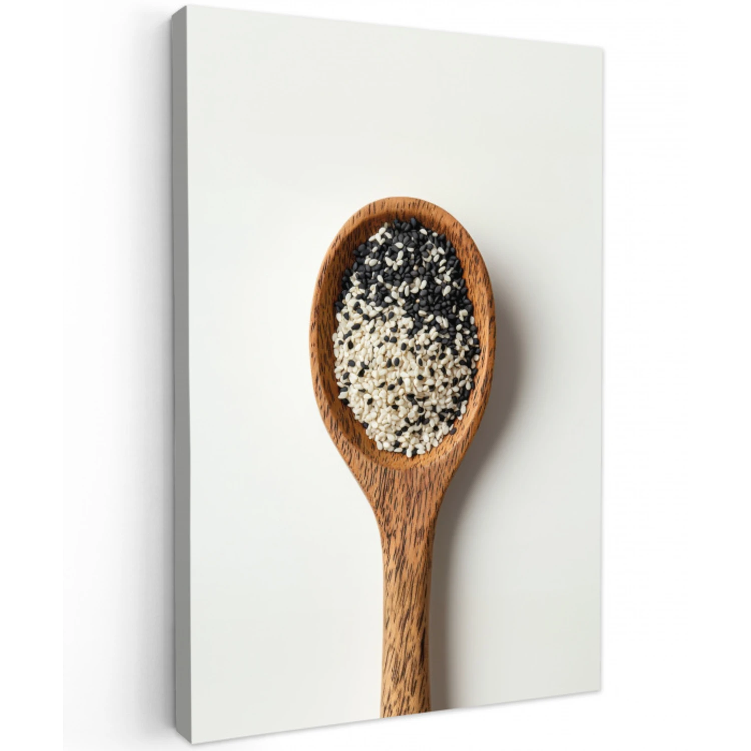 Lepel - Sesam - Wit Tuinposter op houten frame 2 cm dik middel -3d