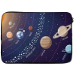 Planetenstelsel - Ruimte - Illustratie laptophoes neopreen klein -zkaufland3dotto