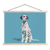 Dalmatiër - Zonnebril - Blauw textielposter latten blank klein -3d