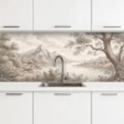 Landschap - Bergen - Meer - Natuur keuken achterwand 2 middel -3d