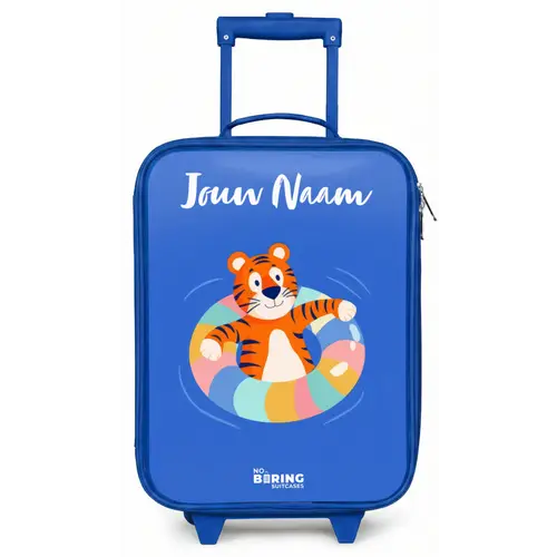Tijger - Zwemband - Water Kinderkoffer - Blauw klein -zz3dotto