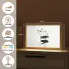 Bladeren - Zwart - Lotusbloem - Minimalitisch Light Box met kabel (Tafellamp) klein -USP_websiteoverzichtNL