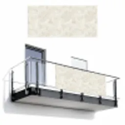 Crèmebeige - Marmer - Aders Balkonbeschermer Duitsland klein 596 -3d
