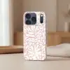 Bloemen - Patroon - Roze - Wit Telefoonhoesje iPhone 17 Pro klein -sfeer2