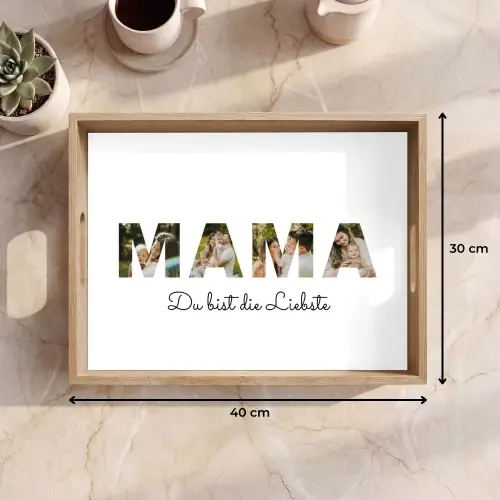Mama - Buchstaben-Collage Dienblad Rechthoek middel -USP_Formaat