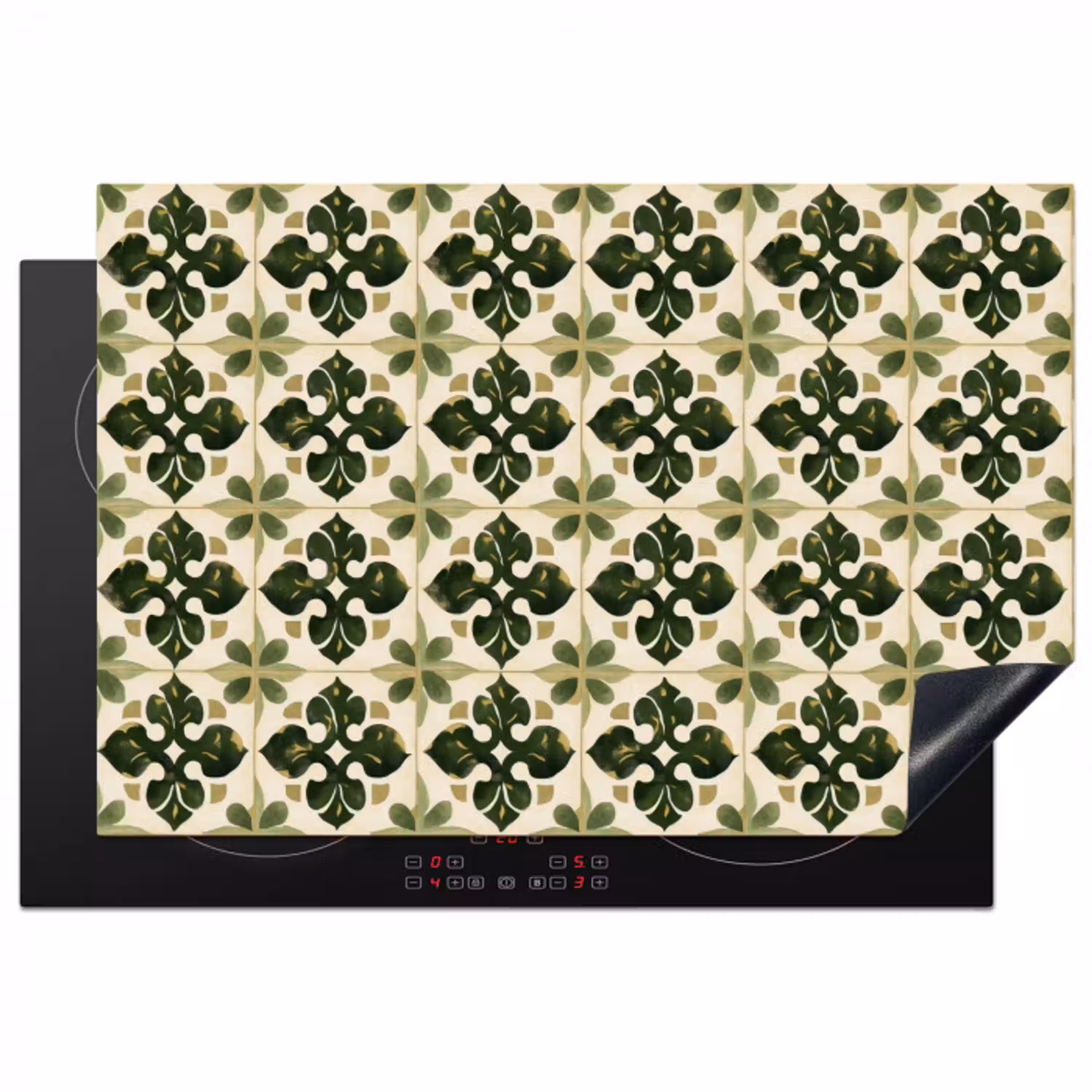 Patroon - Tegel - Groen Inductie beschermer vinyl 3mm klein 276 -3d