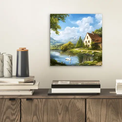 Zwaan - Bomen - Rust aluminium wit klein -sfeer1