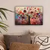Levensboom - Bloemen - Roze - Hippie - Kunst canvas 2cm klein -sfeer1