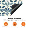 Flora - Modern - Blauw Inductie beschermer vinyl 3mm klein 276 -zzzzzzz-td-onderkant