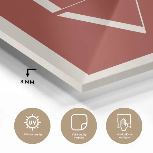 Love - Rood - Minimalistisch plexiglas 5mm klein -sfeer2